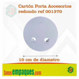 Carton Porta Accesorios Redondo Blanco Diametro 10cm