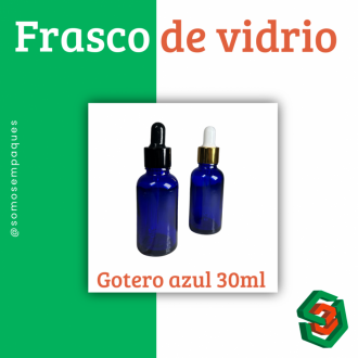 Envase Gotero Mb30f Azul 30 Cc Rosca B.18