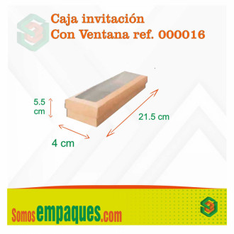 Caja Invitacion Con Ventana