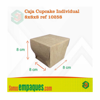 Caja Cupcake Individual 7.5x7.5x8