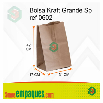 Bolsa Papel Delivery Kraft Grande Sp